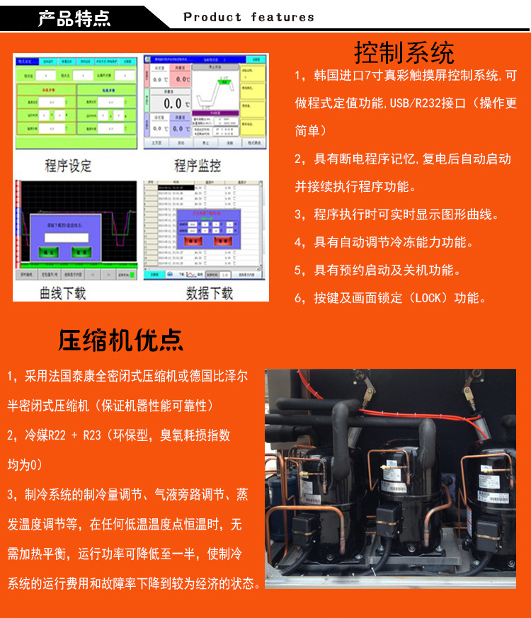 產(chǎn)品特點、壓縮機介紹